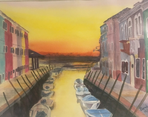 Burano at Sunset