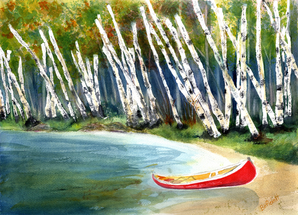 Paddling Amongst the Birches